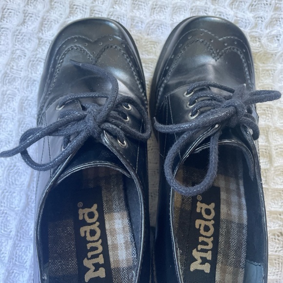 Mudd chunky heel Oxford Brogue Mary Jane lace up shoe - Picture 7 of 7